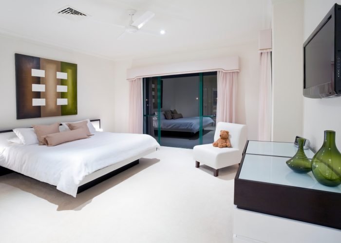 Master bedroom in luxury mansion